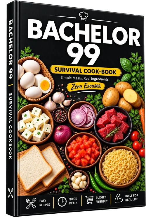 Bachelor 99 Survival Cookbook — 99 easy Indian recipes ebook